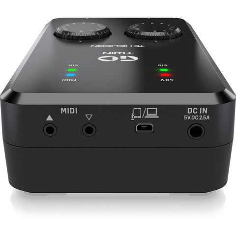 Interfaz De Audio/midi De 2 Canales Tc Helicon Go Twin Negro