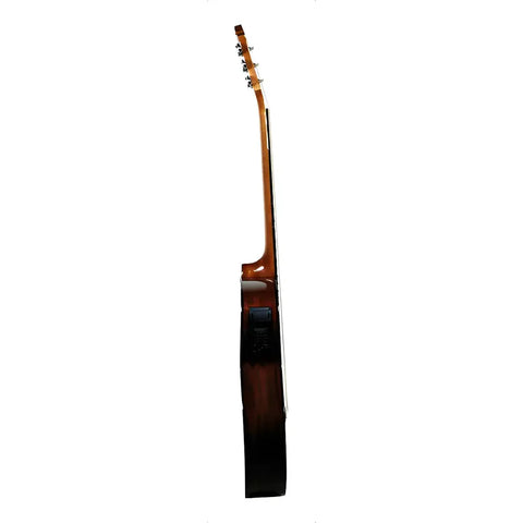 La Sevillana Fo-300ceq Nat Guitarra Electroacústica Folk Color Natural Orientación De La Mano Diestro