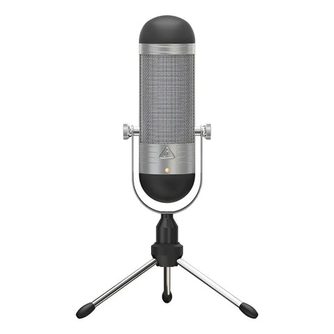 Micrófono Usb Cápsula Vintage Para Streamers Behringer Bvr84 Plateado