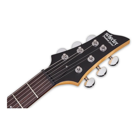 Guitarra Eléctrica Schecter De Tilo Satin Black Satinado Con Diapasón De Palo De Rosa Diestro