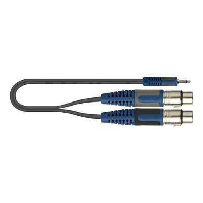 Cable Mini Plug 3.5 A 2 Xlr Hembra De 2m, Quiklok Rksa194-2