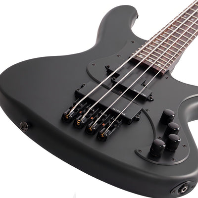 Bajo Eléctrico Activo 4 Cuerdas Schecter Stiletto Stealth-4 Color Negro Orientación De La Mano Diestro