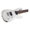 Guitarra Eléctrica Schecter Deluxe C-8 De Tilo Satin White Satin Con Diapasón De Palo De Rosa