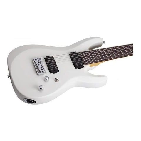 Guitarra Eléctrica Schecter C-8 Deluxe Tilo Blanco Diapasón Palo De Rosa Diestro Satin White