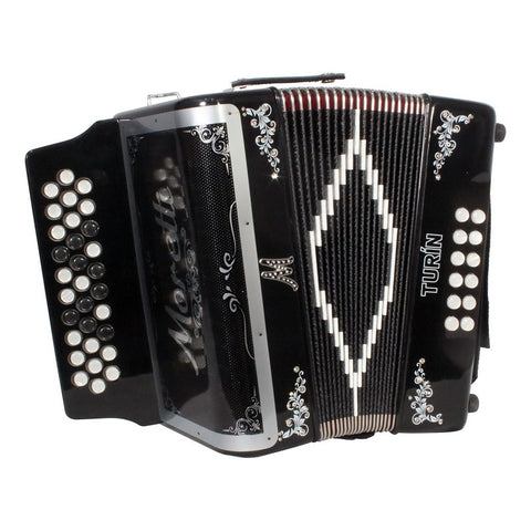 Acordeón Negro De 31  Botones Tono De Sol Moretti Turin Gcf