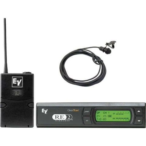 Sistema Micrófono Inalambrico Lavalier Electro Voice Re2l21 Negro