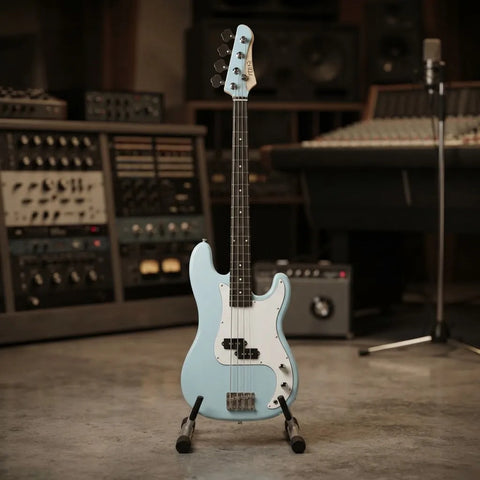 Bajo Mars Eléctrico Mod.   Bajo Pasivo P-bass Azul Pb-4 Diestro Azul Claro