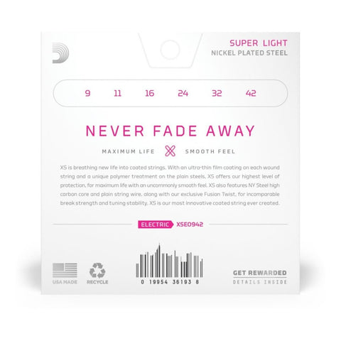 Encordadura Para Guitarra Eléctrica 9-42 Daddario Xse0942