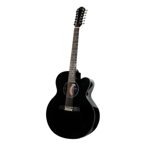 La Sevillana Guitarra Electroacústica Ju-1200ceq Negro Material Del Diapasón Maple Orientación De La Mano Diestro