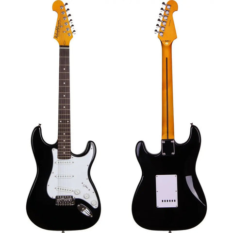 Guitarra Eléctrica Washburn Ws300 Stratocaster Black Diestro Negro Palo De Rosa