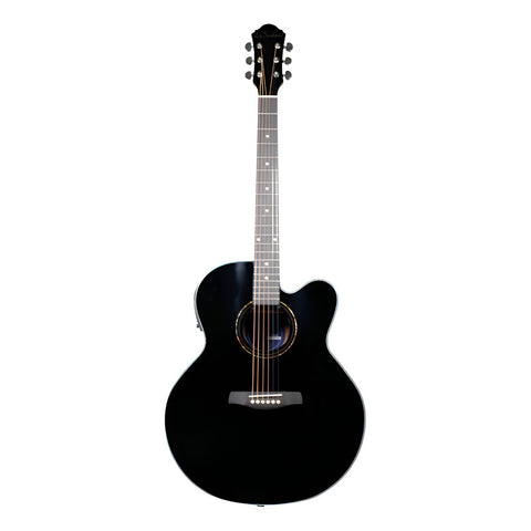 Guitarra Electroacústica Jumbo La Sevillana Ju-340ceq Blk Negro