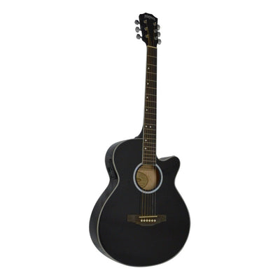 Washburn Guitarra Electroacústica Negra Con Funda Wa45cepak Color Negro Orientación De La Mano Diestro