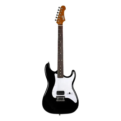 Guitarra Eléctrica Negros Stratocaster 6 Cuerdas Diestro Js-400 Ht Jet Guitars Negro Palo De Rosa