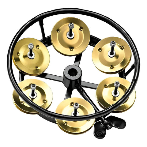 Pandero Color Negro Montable Para Batería Meinl Thh1b-bk Dorado