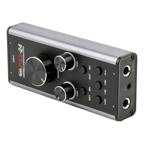 Interface Interfaz De Audio 2 Canales Streamers Kna Pas-24 Negro