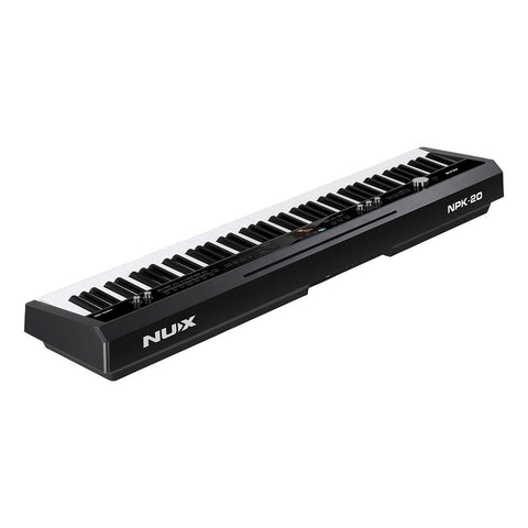 Piano Electrico 88 Teclas Martillo + Ritmos Nux Npk20 Color Negro