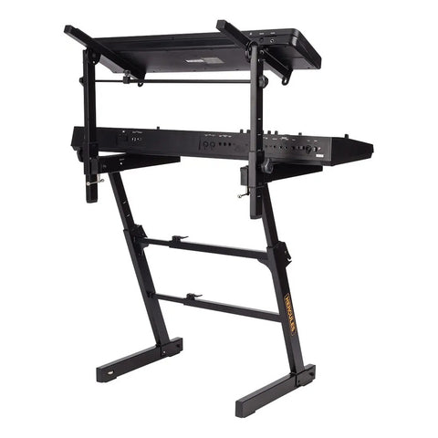 Soporte Hercules Ks410b Autolock Para 2 Teclados Tipo Z Negro