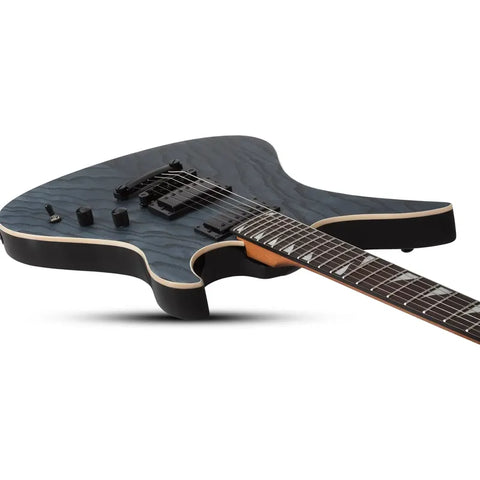 Guitarra Eléctrica Schecter Avenger Standard Charcoal Satin Diestro Azul Petróleo Palo De Rosa