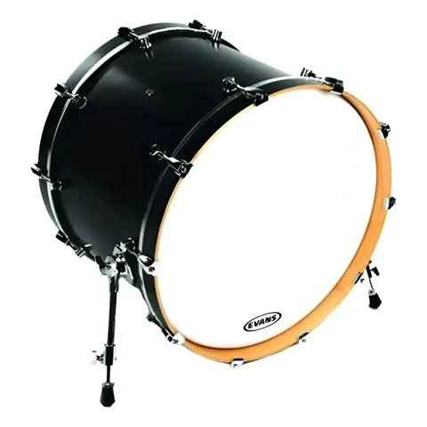 Parche 20 Pulgadas Resonante Bombo Áspero Evans Bd20rgcwnp Blanco