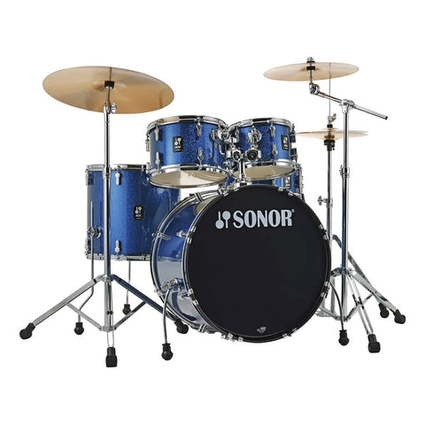 Bateria 5 Pzas Sonor C/platillos Aqx Studio Set Blue Ocean Azul
