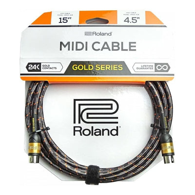 Cable Midi Chapado En Oro 4.5m Serie Gold Roland Rmidi-g15