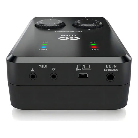 Interfaz De Audio Tc Helicon Go Twin 2 Canales Con Phantom Power Negro