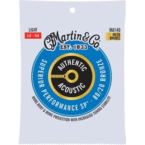 Martin Ma140, Cuerdas Para Guitarra Acústica 80/20 Light
