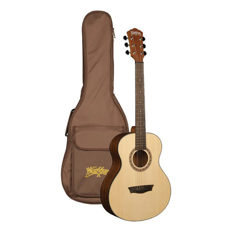 Washburn Travel Mini Agm5k Guitarra Acústica Tapa Abeto Color Natural Diestro
