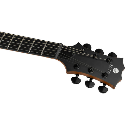 Guitarra Eléctrica Tipo Les Paul Spira L-400 Satin White Diestro Blanco Ébano