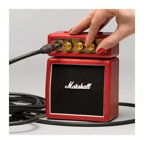 Micro Amplificador De Batería 1w Color Rojo Marshall Ms-2r Rojo
