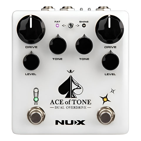 Pedal Blanco De Efecto Overdrive Nux Ndo-5 Ace Of Tone Blanco