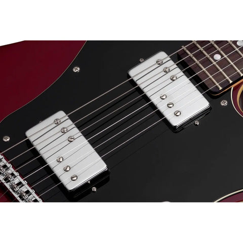 Guitarra Eléctrica Rojo Metálico, Schecter Pt Fastback Ii B Diestro Rojo Palo De Rosa