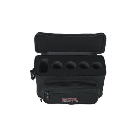 Gator Gm-4 Funda Nylon Acolchada 4 Microfonos Mics Gig Bag Color Negro