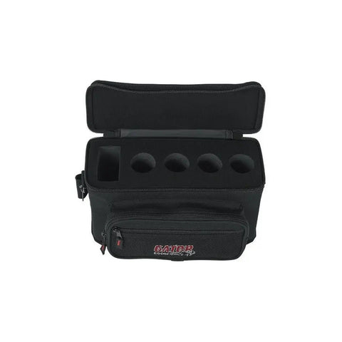 Gator Gm-4 Funda Nylon Acolchada 4 Microfonos Mics Gig Bag Color Negro