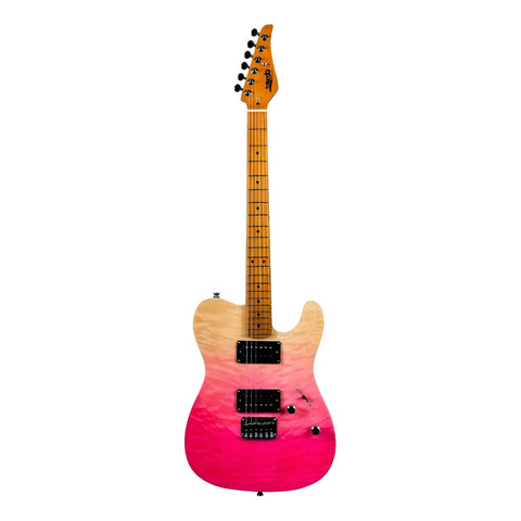 Guitarra Eléctrica Estilo Jet Jt450 Qtpk Diestro Maple