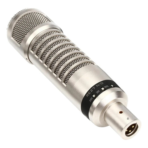 Microfono Vocal Broadcast Locutor Electrovoice Re-27n/d Plat Plateado