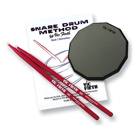Paquete Practicador Educacional P/baterista Vic Firth Lpad Gris/rojo