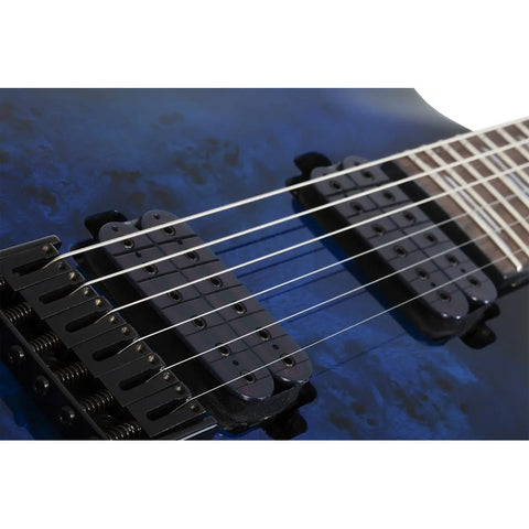Guitarra Eléctrica See Thru Blue Burst Schecter Omen Elite-6 Diestro Azul Palo De Rosa