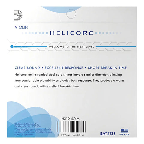 Juego Cuerdas Violín 4/4 Tensión M D'addario H310 4/4m