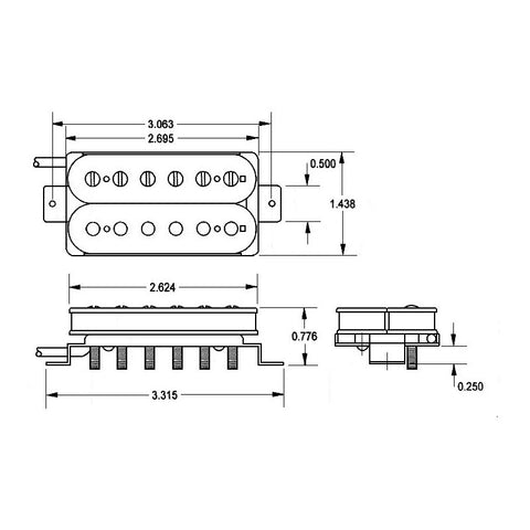 Pastilla Humbucker Pasiva P/brazo Seymour Duncan Sh-2n Blk