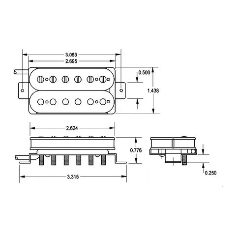 Pastilla Humbucker Pasiva P/brazo Seymour Duncan Sh-2n Blk