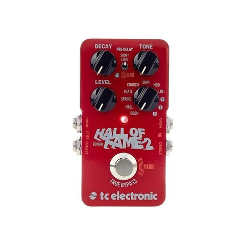 Pedal Tc Electronic Hall Of Fame 2 Reverb Para Guitarra Eléctrica Rojo