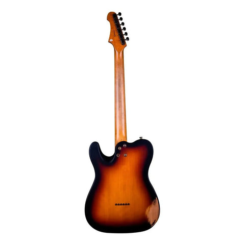 Guitarra Eléctrica Jet Guitars Jt350relic Sunburst Relic Diestro Marrón Maple