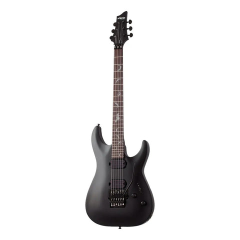 Guitarra Eléctrica Schecter Damien-6 Fr Negro Satinado Color Satin Black Material Del Diapasón Rosewood Orientación De La Mano Diestro Palo De Rosa