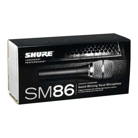 Micrófono Vocal Cardioide Condensador  Original Shure Sm86 Negro