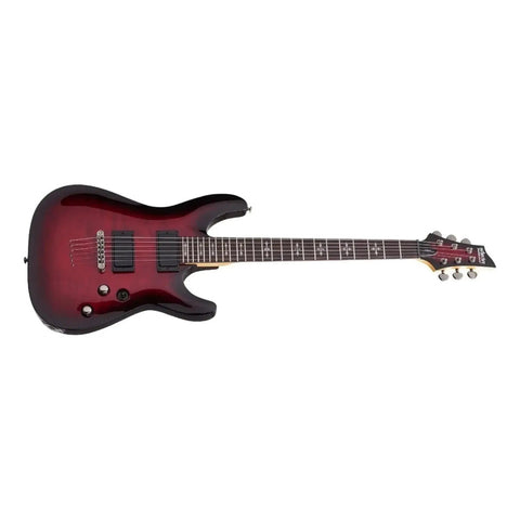 Guitarra Eléctrica Schecter Demon Series De Tilo Crimson Red Burst Con Diapasón De Wengué Diestro