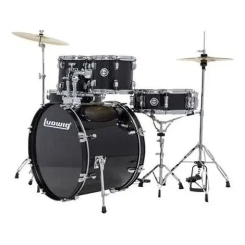 Batería Ludwig Modelo Lc19511 Linea Accent Color Negro Bombo 22
