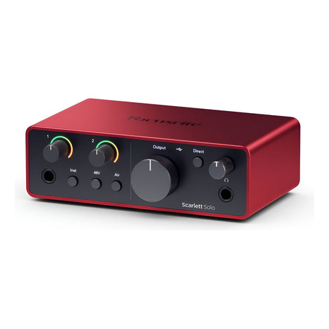 Interfaz De Audio Usb Focusrite Scarlett Solo 4ta Gen Rojo