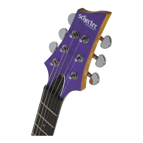 Guitarra Eléctrica Schecter De Tilo Satin Purple Satinado Con Diapasón De Palo De Rosa Diestro