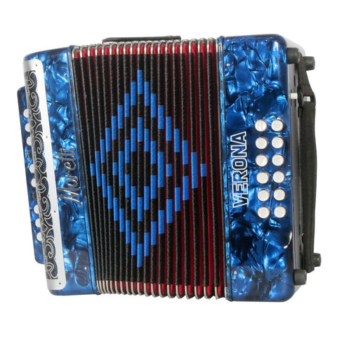 Acordeón Azul De 31 Botones Tono De Fa Moretti Verona Fbbeb